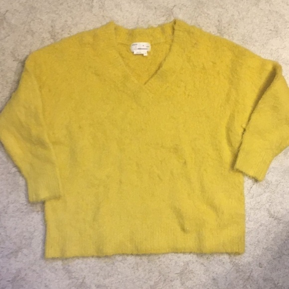 Anthropologie Simone V Neck Yellow Sweater - Picture 9 of 12